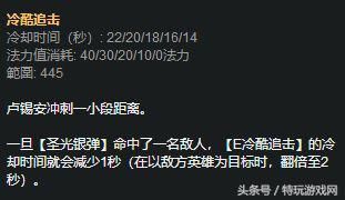减CD高达120% 极限CD流LOL卢锡安净化中路