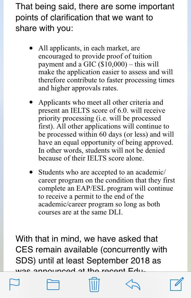 加拿大学生签证申请:SPP取消SDS要求雅思4个