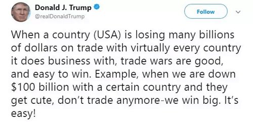 特朗普“美国赢贸易战轻而易举”犯众怒! 昨夜, 这些国家强硬回怼