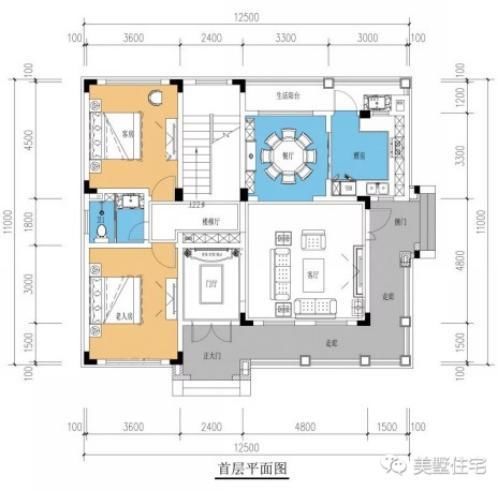 这15款二层别墅，户型方正施工简单，主体造价最低只要18万