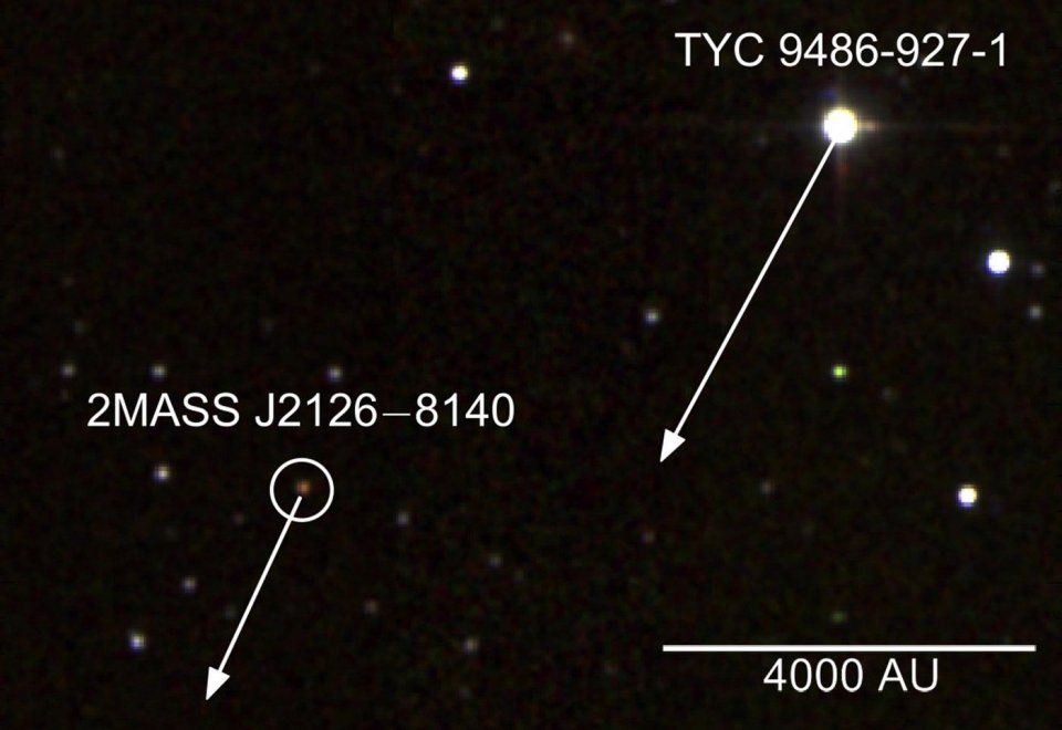 宇宙中最大的太阳系，一颗行星围绕其主恒星一周需要90万年