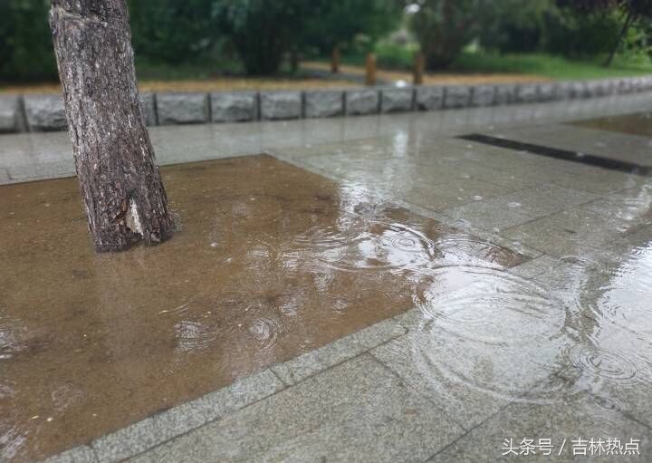 吉林市突降大暴雨雷电交加路面积水 发布雷电