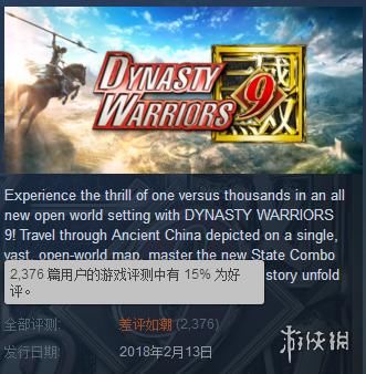 《真三国无双8》PC版首个补丁上线 遭玩家“差评如潮”