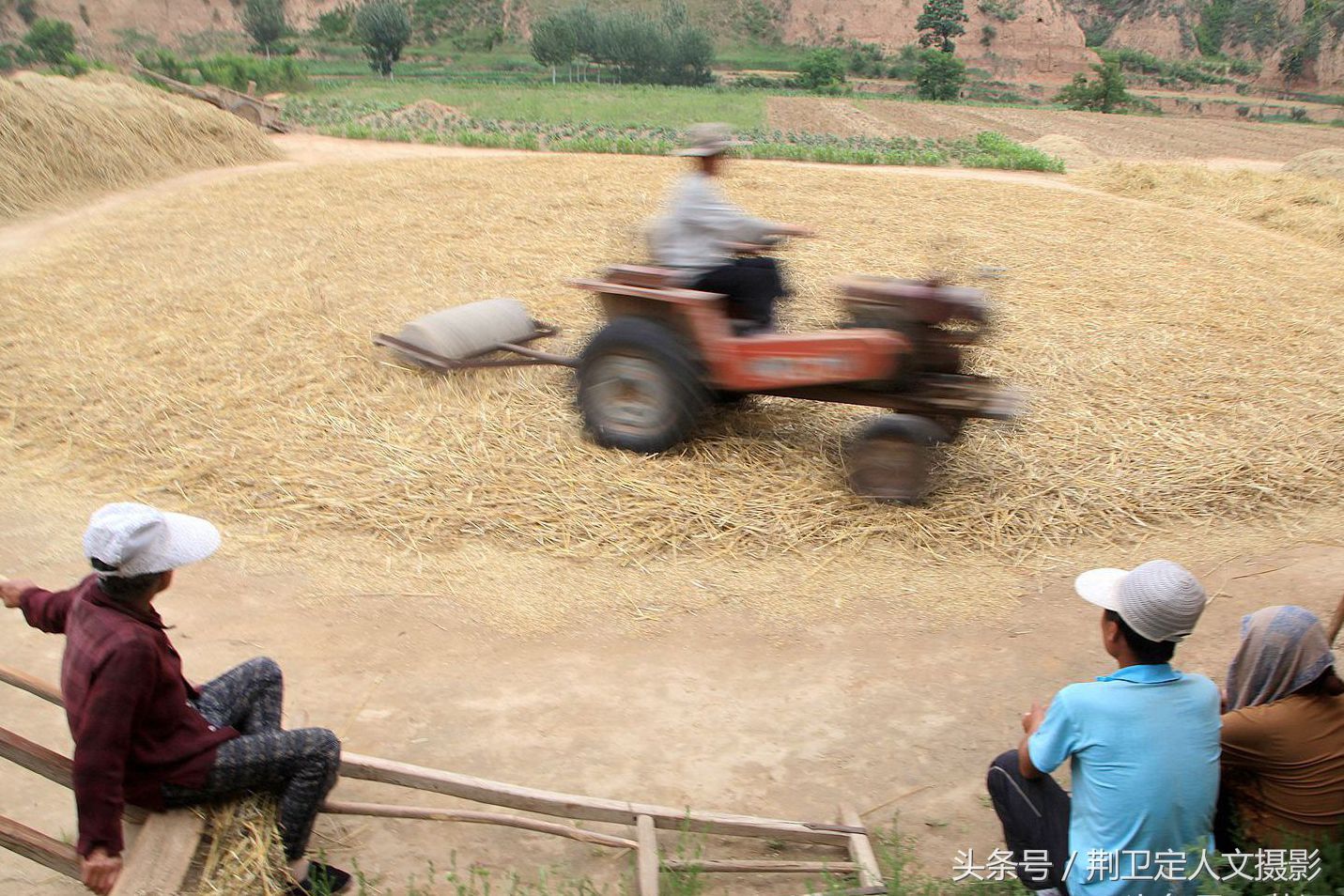 陕西关中农村传统农耕夏收方式，浓浓的黄土地上的乡愁