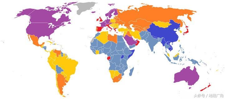 世界各国人均GDP变动地图