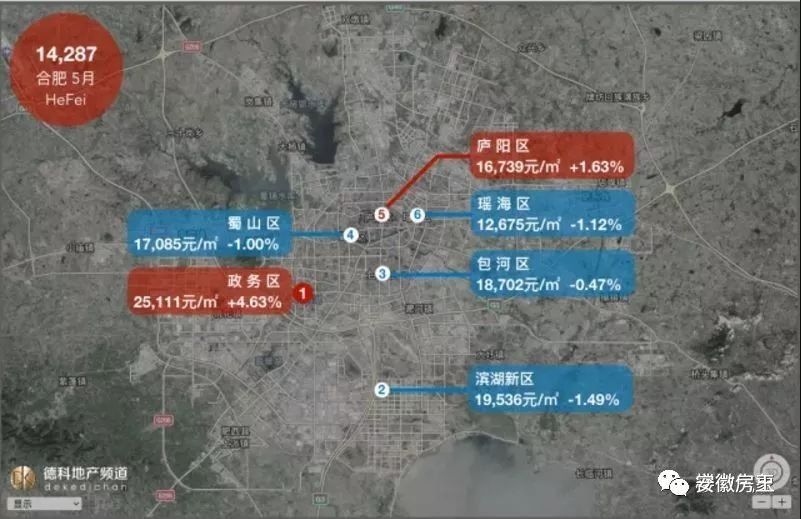 揭秘!合肥均价究竟多少?全国18座热门城市房价地图5月新鲜出炉，