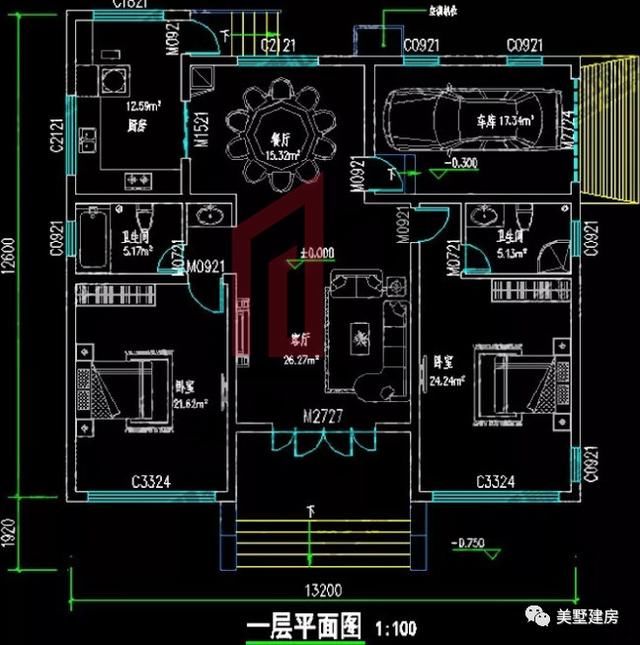 农村一层小别墅，一样的面积不一样的设计，最适合爸妈养老居住！