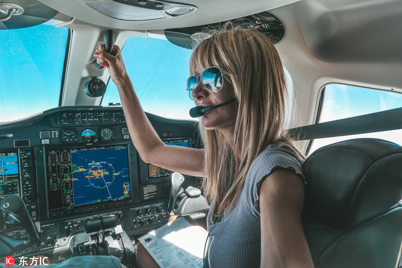 意大利美女考飞行员驾照 晒旅行照吸粉无数