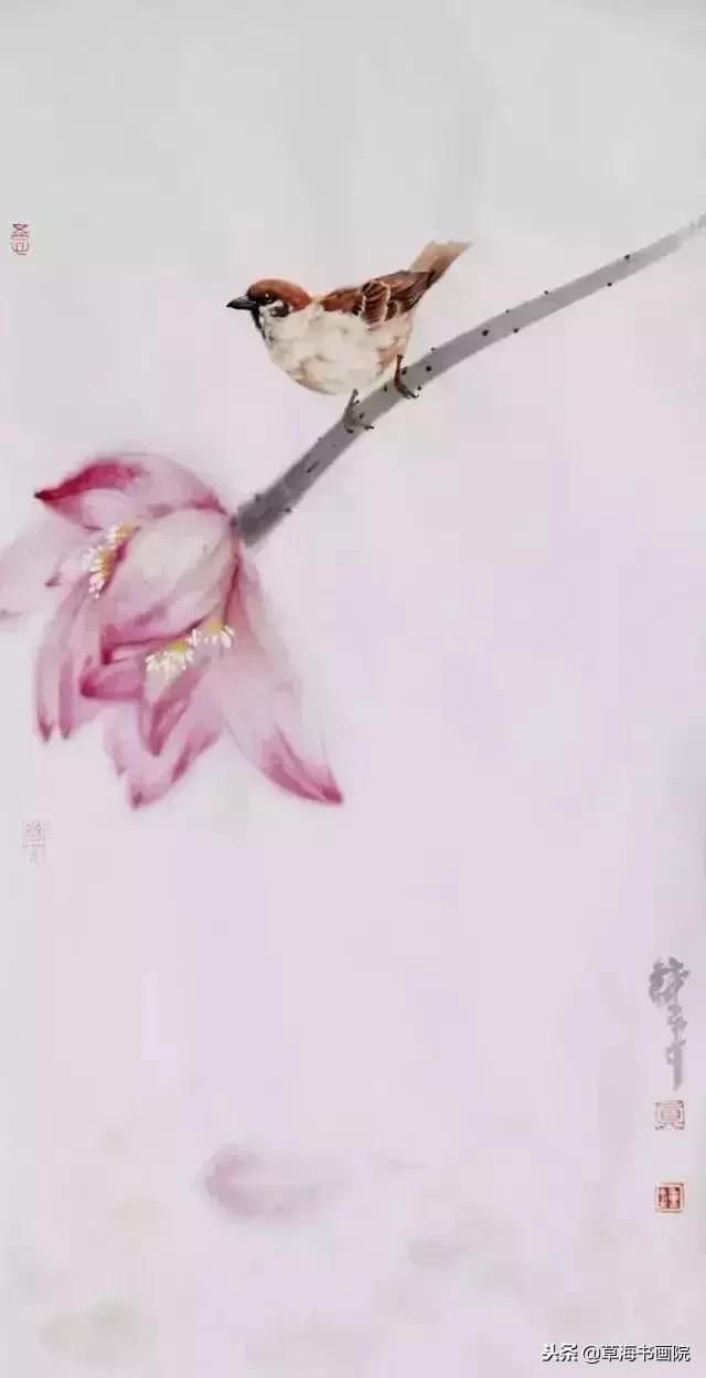 我郑重保证这些麻雀是国画不是照片,附创作过程