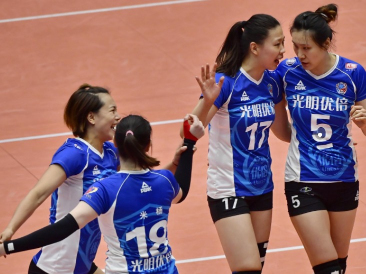 中国女排联赛,天津队3-1力克八一队,提前晋级八强