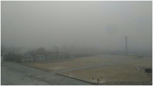 榆中县2018年首次出现大雾天气