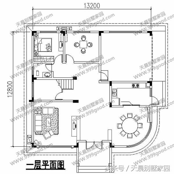 新农村自建13.2X12.8米别墅，效果图+平面图+实景图分享！超豪华