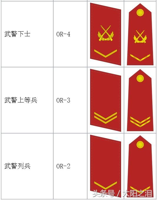 涨姿势!科普中国人民武装警察部队警衔制度