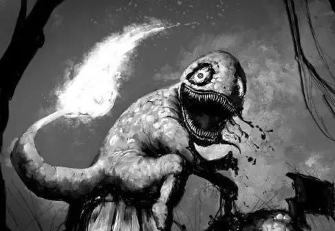 另类画风《神奇宝贝》插画,杰尼龟张牙舞爪,皮