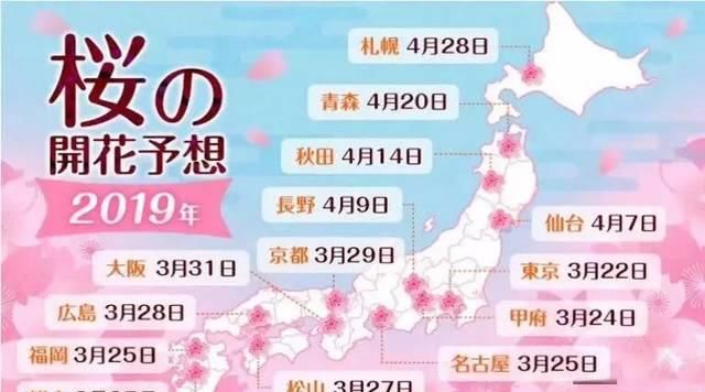 2020年日本樱花时间