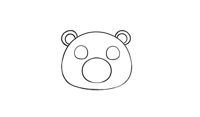 熊本熊简笔画,我胖但我可爱啊~