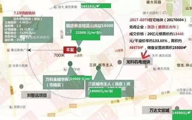 地价13499元\/长岭山片区璟仕府公示!隔壁璟悦府成本17300元\/