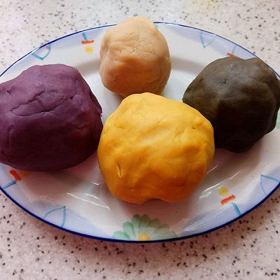 桃山皮原味和彩色面皮制作#在“家”打造ins风美食#