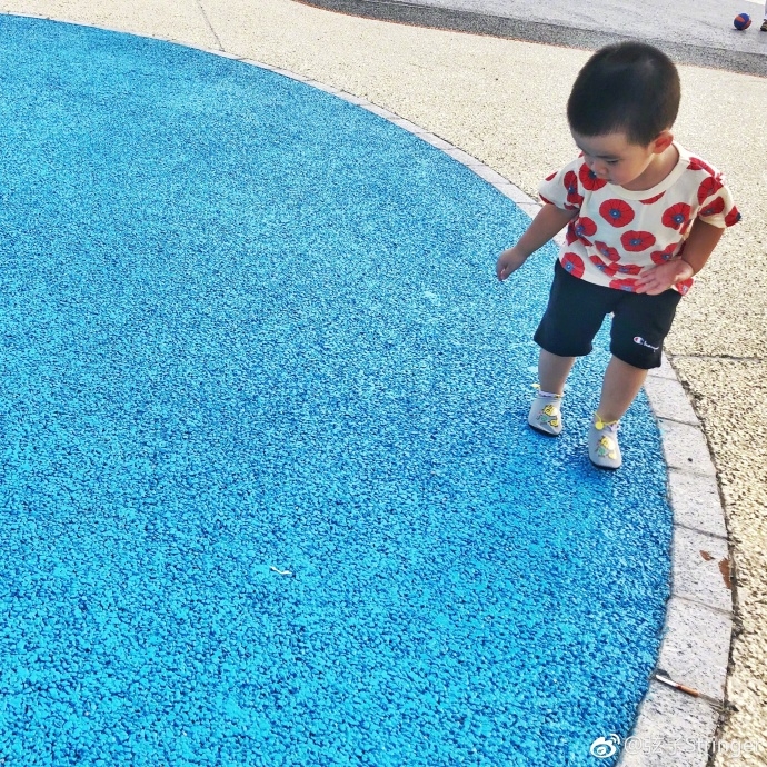 组图:弦子晒儿子贪玩不愿回家 撒娇喊话老公李