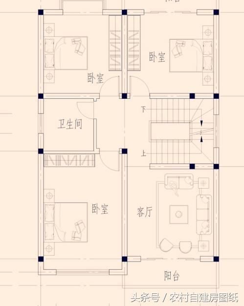 7款三层农村自建房设计，4款带堂屋，3款造价不超过30万