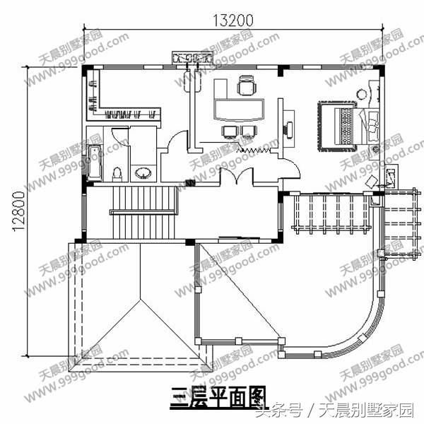 新农村自建13.2X12.8米别墅，效果图+平面图+实景图分享！超豪华