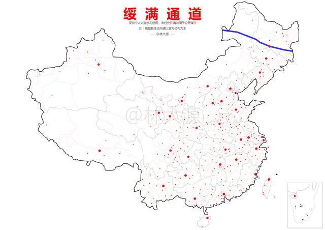 "绥满通道"线路示意图