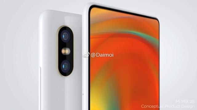 小米Mix2S概念机渲染图来袭!100%屏占比+无