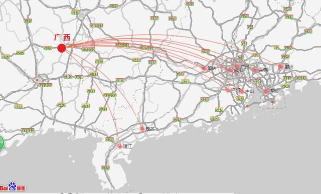 春运广西出行数据：外出广西的前十城市都是广东的，东莞第一