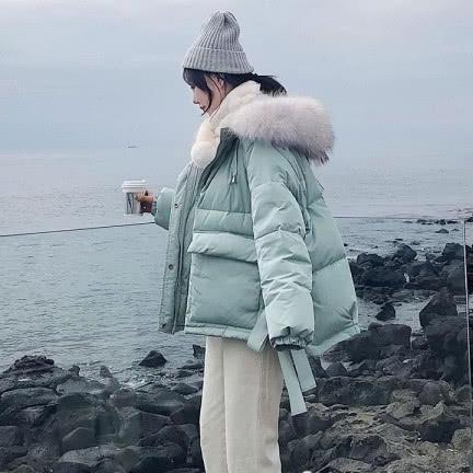 冬季怎么才不冷?ins超火的棉服+休闲裤,图三