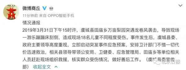 河南虞城龙卷风把蹦蹦床卷上天 18名儿童受伤