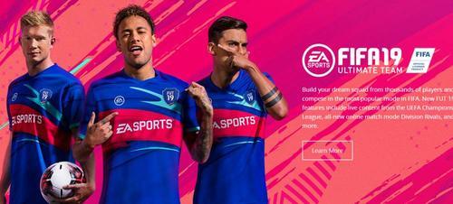 FIFA19欧冠版新封面:丁丁、内马尔、迪巴拉在