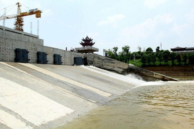 高沙脊泵站电排通水成功，防汛安全更有保障！