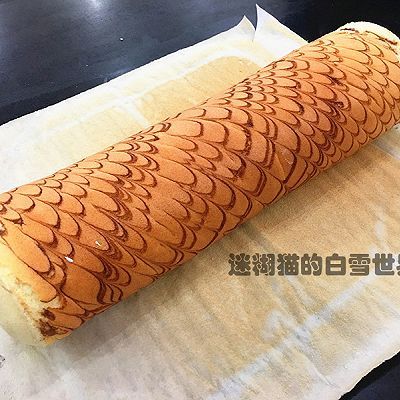 巧克力花纹蛋糕卷