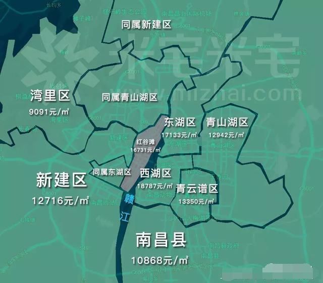 南昌4月房价地图出炉，看完直呼:太贵了!
