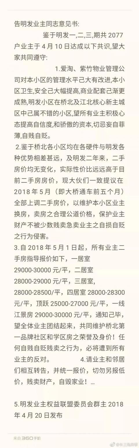 网曝合肥某小区业主联手涨价，多个小区集体效仿