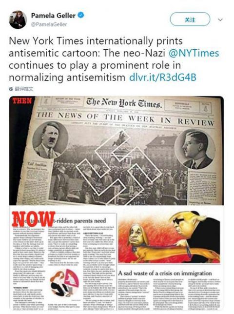 《纽约时报》刊登种族歧视漫画 道歉难平众怒