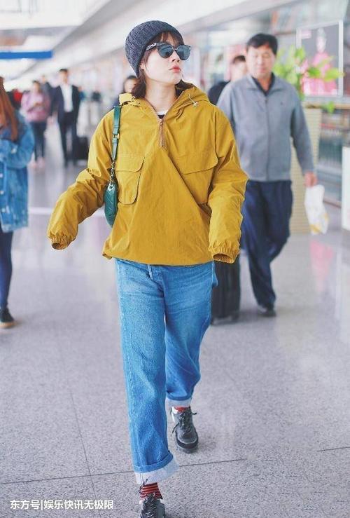 马思纯变胖了,穿夹克衫配牛仔裤显臃肿,网友: