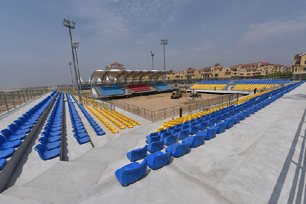 2018国际排联沙滩排球世界巡回赛海阳公开赛中心球场竣工