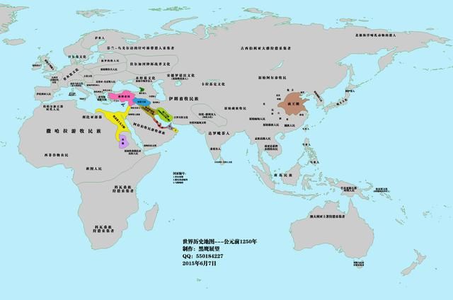 公元前1800年-公元100年世界历史地图