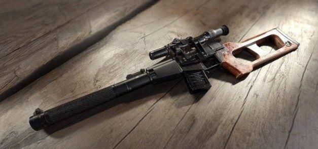 吃鸡游戏中的俄罗斯vss狙击步枪