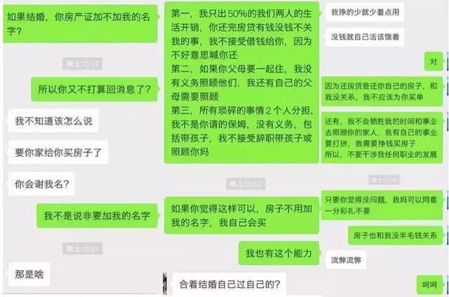 婚前协议：你可以不出彩礼，房子不写我名，父母和房贷我也不会管