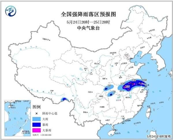 暴雨预警升级 安徽河南等6省市暴雨局地大暴雨