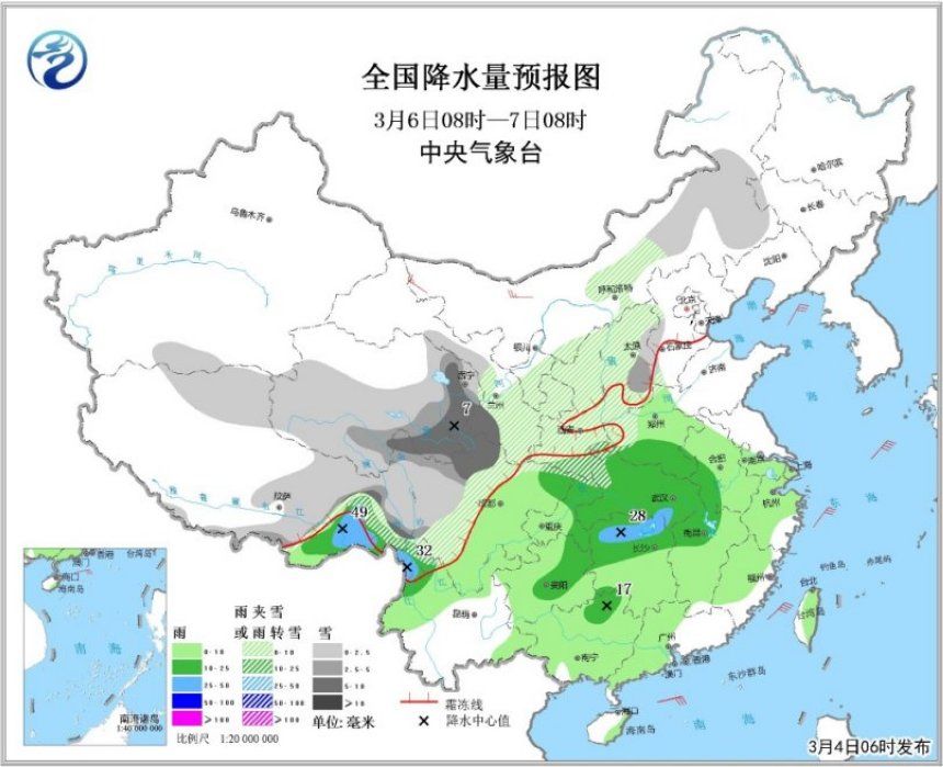 南方多阴雨谨防强对流天气 冷空气影响中东部