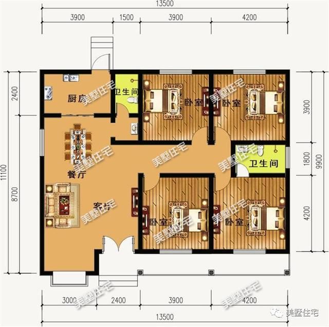 6栋15万完工的一层别墅，简单舒适还省钱，用来养老最合适！