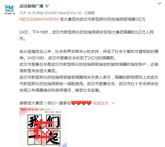 中国红十字会武汉捐款