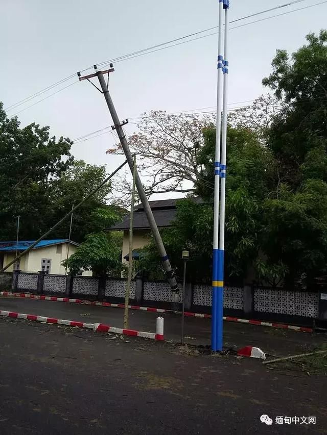 大风大雨太猛烈了！雨后的缅甸很受伤！