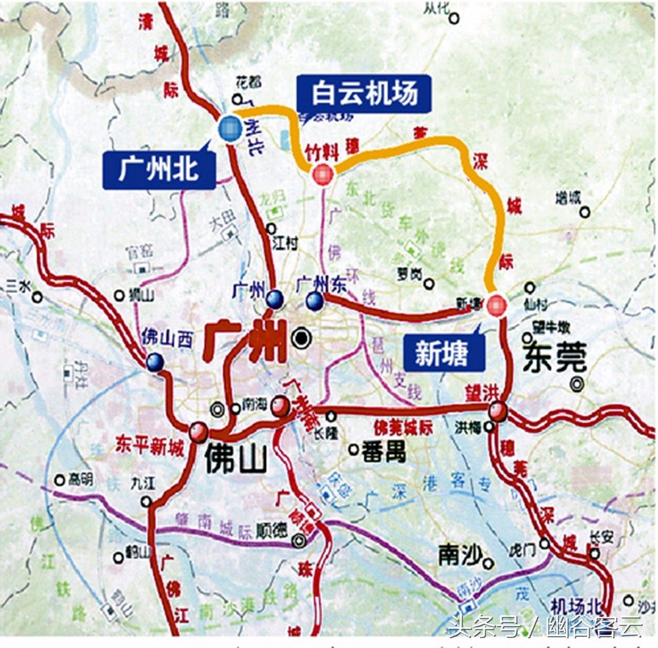 广东年内将通车一条城际高铁，全长116公里，将这3城市“同城化”