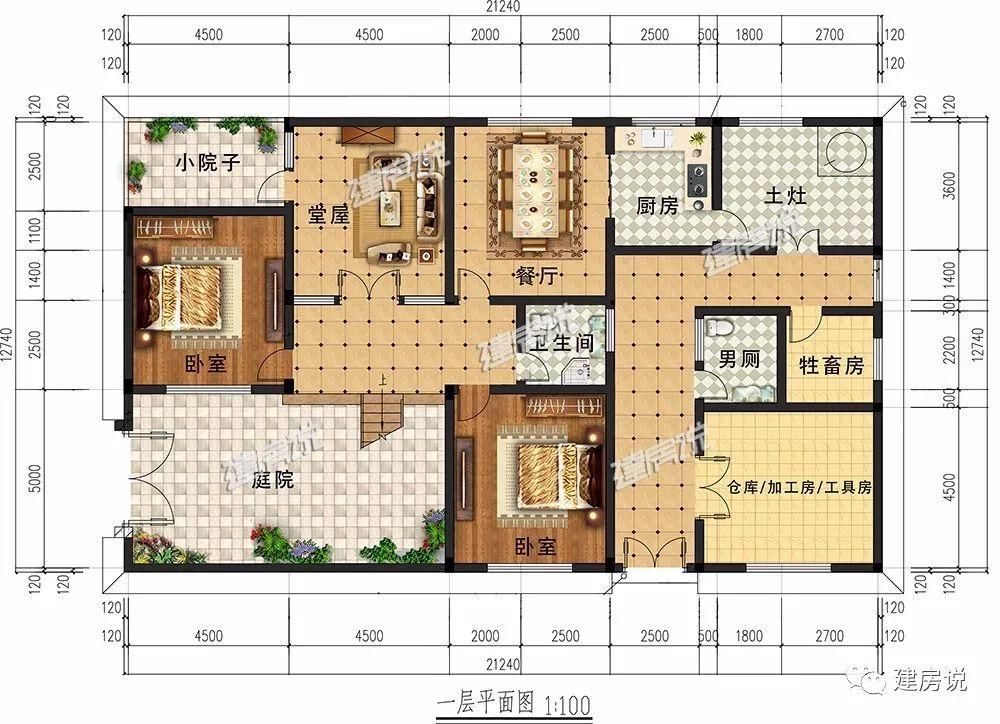 30几万造新中式别墅，室内如此接地气，住着简直不要太爽了