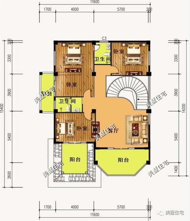 这8款户型秒杀全村，挑高客厅+唯美落地窗，一百年不过时